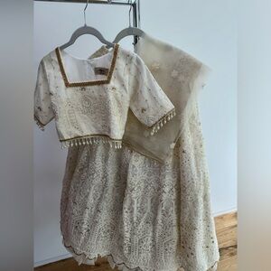 Embroidered Blouse Lehenga Set with Dupatta